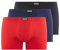 bruno banani Herren Shorts Soft Micro - 3er Set - Herren Boxershorts eng anliegend ohne störende Nähte - Normale Bundhöhe - Atmungsaktiv schwarz/Marine/rot, L