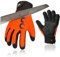 Vgo... Gants de Travail, Mécanicien, Frappe, Anti-Vibrations et de Rigueur (CA9794IPA5, 9/L, Orange, 1 Paire)