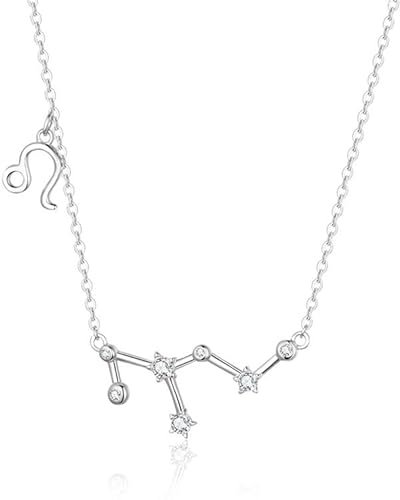 MARLION JEWELS Kette für damen in silber 925 Konstellationen mit Ihrem Sternzeichen. Silberkette für damen ideal als Geschenk. Halskette für damen. Schmuck Damen (Versilberung, Wassermann)