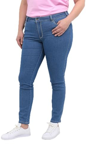 KAFFE CURVE Damen KCvicka Ida Slim Jeans Slim Fit Jeans Damen High Waist Große Größen Jeanshose Hohe Taille Slim