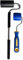 Zimpty ZY364 Long Handle J Roller with Rubber Roller, 1-1/2 Inch by 3 Inch for Veneer Laminating and Floor Laminate Tool
