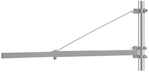 IVAT Supporto a Bandiera per paranco 600kg 110cm Braccio Girevole TELESCOPICO