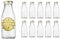 Espirito Rebelde Lot de 12 Bouteilles en Verre Vides de 250 ml avec Couvercle | Bouteilles en Verre pour Jus, Lait, Barbecue, Sauces | Idéales pour Pique-niques, Mariages et Fêtes