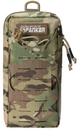 EXCELLENT ELITE SPANKER Tactical Laser Cut Design Molle Pouches Utility Waist Bag Compact EDC Bag Military Utility Pouch for Camping,Hiking,Hunting,Riding