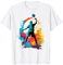 Bunte Beachvolleyballspieler Jungen Herren Beachvolleyball T-Shirt