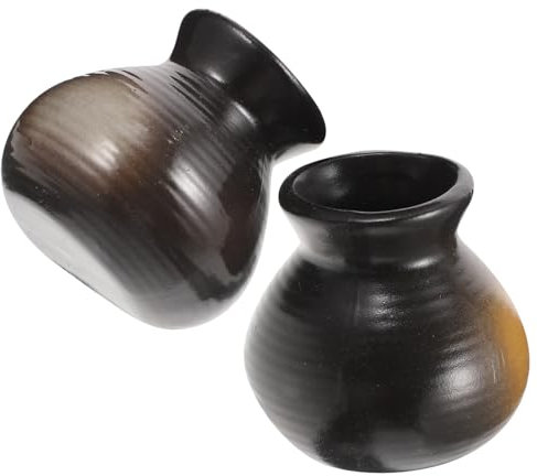 Zerodeko 2 Piezas Taza de Hielo seco Soporte para Copa de Vino Bote de Hielo seco decoración florero ollas de Hielo seco prácticos Vasos para Hielo seco Familiar Decorar Motivo cerámica