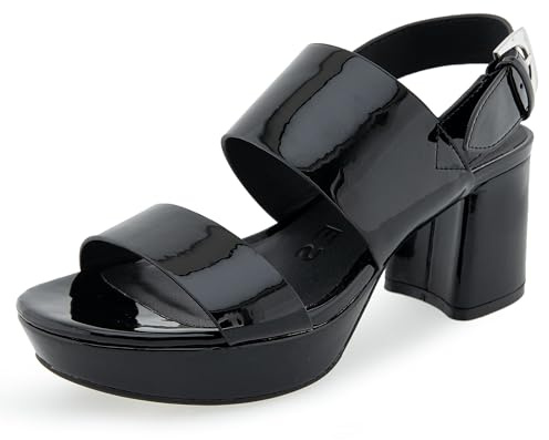 Aerosoles Women's CAMILIA Platform Sandal, Black Patent, 8M