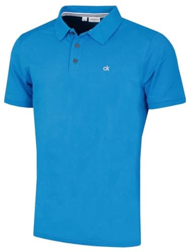 Calvin Klein Herren Campus 3 Knopf Kragen Polo Hemd - Blau - L