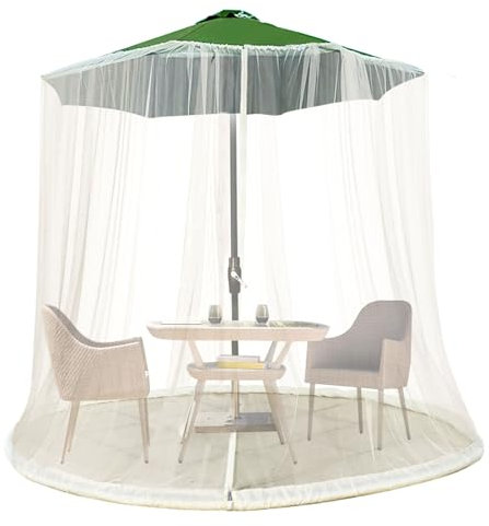 jianyana Moustiquaire Parasol Jardin Moustiquaire Voyage 4m*2.4m Anti Insecte Moustiquaire Exterieur Moustiquaire Tonnelle Conçu pour Les Parasols