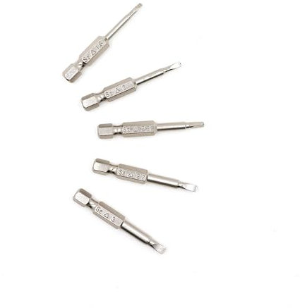 5 punte per cacciavite da 1/4, testa magnetica esagonale, testa a stella, S2 in acciaio Δ1.8, Δ2.0, Δ2.3, Δ2.7, Δ3.0 per cacciavite a cricchetto, avvitatore elettrico