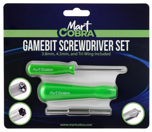 Mart Cobra Gamebit Screwdriver 3.8 mm & 4.5 mm Tri-Wing Screwdriver Gameboy Screwdriver Set N64 Screwdriver GC Screwdrive Security Screwdriver Gameboy Cartridge Screwdriver