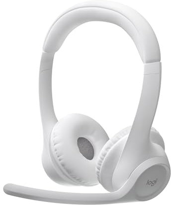 Logitech Zone 300 Wireless Bluetooth Headset mit Mikrofon inkl. Geräuschunterdrückung, kompatibel mit Windows, Mac, Chrome, Linux, iOS, iPadOS, Android - Grauweiß