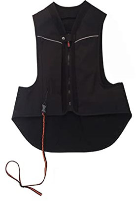 Giubbotto for Airbag Motociclistico Maschile Giacca Airbag Con Cerniera Riflettore Può Essere Pulito, Indossare -resistente, Lacrima (Color : Black, Size : X-Large)