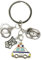 Llavero de Policía del Oeste - Llaveros de Policía Sheriff con Esposas de Detenido, Placa de Policía, Coche de Policía y Sombrero - Accesorios para Policías, Vigilantes…- Llavero Unisex Hombre y Mujer