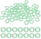 EIHI 100PCS fluoreszierende ringe - Angeln Bissanzeiger O-Ringe - Angeln Silikon Unterlegscheibe Glow In The Dark Ring - Angel- und Campingzubehör