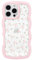 ZCDAYE Case for iPhone 16 Pro Max with Wavy Edges, Elegant Cute Flower Printed Patterns Clear Phone Case for Girls Woman, Soft TPU Stylish Transparent Cover for iPhone 16 Pro Max (6.9 inch),Pink