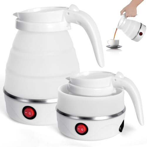 Flintronic Faltbare Wasserkocher-Wasserflasche, Weiß