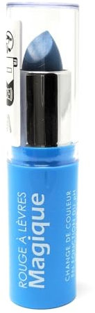 Rouge à Lèvres Magique Vegan et Naturel couleur Bleu, devient plus ou moins rose selon le PH des lèvres
