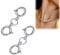 2pcs 925 Sterling Silver Double Clasps,Sterling Silver Spring Double Clasps,Necklace Extension Clasp,Bracelet Necklace Extension Connector,Bracelet &Necklace Extender,Bracelet Clips for Jewelry Making