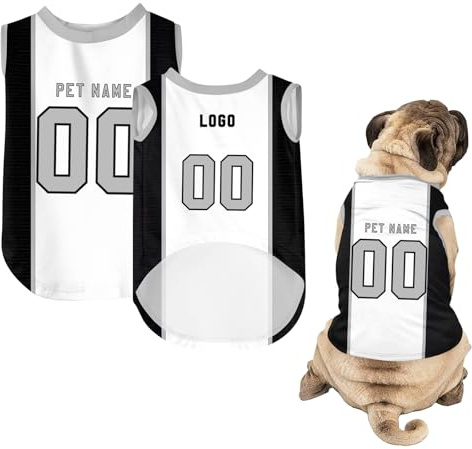 Hunde-Shirts, Personalisiert Hunde Trikots mit Name&Nummer&Logo Sommer T-Shirt Welpen Kleidung Sweatshirt Tee Shirt Haustier Kleidung Pullover, für Kleine, Mittelgroße, Große Körper A09