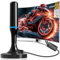 antenne TV intérieur puissante,Antenne TV Intérieur Puissante TNT HD, 2025 avec Base magnétique, Compatible avec Portable Soutien 4K 1080P (Antenne intérieure - Bleu)