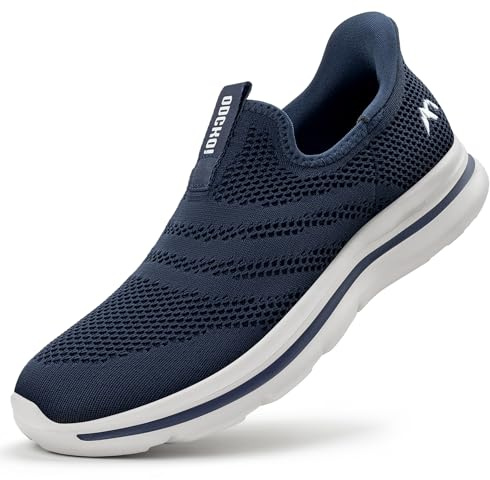 ODCKOI Baskets Slip-on Homme Respirantes - Légères et Confortables pour Ville, Randonnée, Course à Pied - Chaussures de Sport sans Lacets en Mesh Minimalistes-Xin