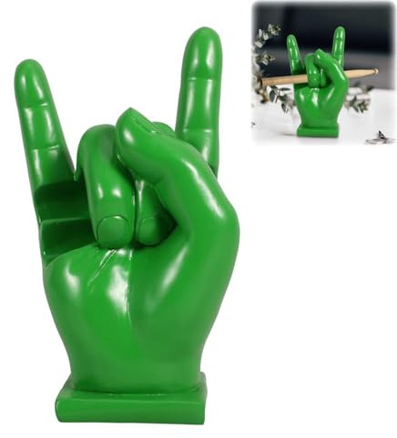 Porta Bacchette Batteria, Supporto Per Bacchette Per Batteria Rock, Espositore Per Bacchette Rock, Resine Supporto Per Batteria, Regalo Divertente Per Batteristi, Decorazione Domestica, Verde
