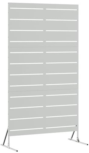 vidaXL Sichtschutz 180cm aus verzinktem Stahl | Gestreiftes Design, langlebig und leicht zu montieren, perfekt für den Zaun, Außendeko, Barriere, Garten, Terrasse oder als rechteckiger Raumteiler