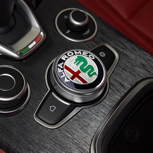 50mm Silver, Logo Emblem Badge Aufkleber für Alfa Romeo Giulia Stelvio Giulietta 2017-2020, Auto Aufkleber mit Logo Car Styling Zubehör