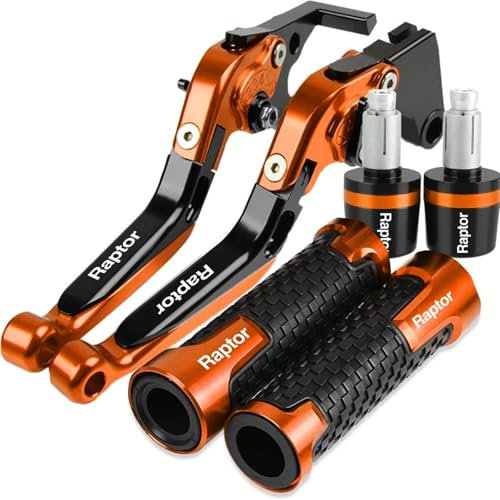 MCBXTH Bremshebel Für Yamaha YFM660 Raptor 2001-2004 YFM 700 700R Raptor 2000-2006 2005 Motorrad Bremse Kupplung Hebel Griff Lenker Griffe Enden(Orange 1)