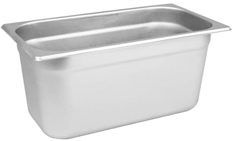 C&S Gastronorm 1/3 Stainless Steel Food Storage & Serving Pans - Multiple Depths & Capacities - Buffet, Catering & Kitchen Use - 6L / 150mm