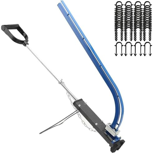 Underfloor Heating Pipe Tacker Gun with 300 Staples, Compatible with 20mm Clips for Floor Warming Systems
