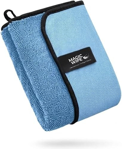 Magicwipe® - Panno da bagno XL (40 x 60 cm, 2 pezzi), rimuove il calcare e le macchie di acqua dura in pochi secondi con solo acqua, senza striature, per vetro doccia e piastrelle, panno in microfibra