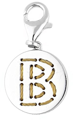 Esprit Damen-Charm 925 Sterling Silber rhodiniert Letter Fabric B ESCH91124A000