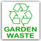 1 x R18 Garden Waste Recycling Self Adhesive Sticker-Recycle Logo Bin Sign-Environment Label 100mm