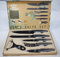 ROYAL SWISS Juego Set de Cuchillos de Cocina, Conjunto de Cuchillos Profesionales, 5 Cuchillos de Acero Inoxidable y 1 Cuchillo Pelador de Verduras. (Negro/Plata)