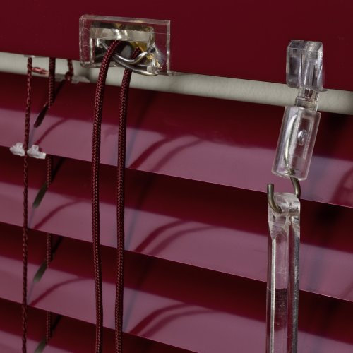 Alu Jalousie Bordeaux weinrot - Breite 50 bis 240 cm - Höhe 160/220 cm - Tür Fenster Rollo Jalousette Aluminium Fensterjalousie Lamellen Metall (50 x 160 cm)