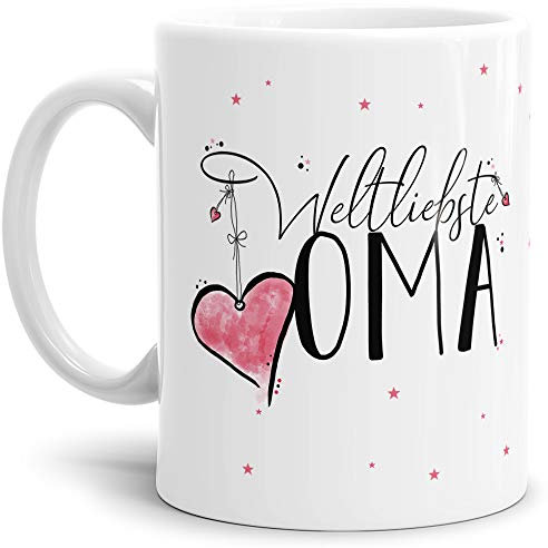 Tasse mit Spruch für die Weltbeste Oma - Kaffeetasse/Familie/Geschenk-Idee/Mug/Cup/Weiss