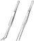 Healifty Pinzette in Acciaio Inossidabile Pinzette per Pinze Dritte e Curve Fai da te 2 pezzi (argento)