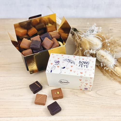 Ballotin fête des mamie mamy grand mère de 150g chocolat artisanaux personnalisé BONNE FETE MAMIE JE T'AIME