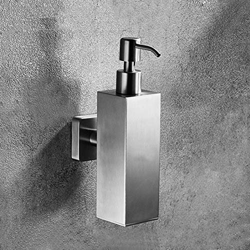 YHSGY 304 Edelstahl Seifenspender Wandhalterung, Manueller Flüssigseifenspender Shampoo Spender Für Küche Und Bad