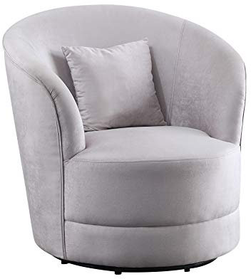 Atlantic Home Collection Sessel Colin, 360Grad, Samt, Grau, BxTxH: 84cm x 85cm x 84 cm