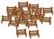 #N/A 20x Puppenhaus Gartenmöbel Miniatur Liegestuhl Camping Stuhl Strandkorb - 1: 200 Holz