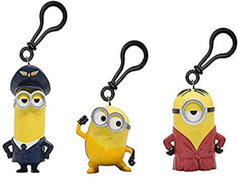 Joy Toy Minions 2 Clip On mit 3D Figur 6 cm - 3 Verschiedene Charaktere