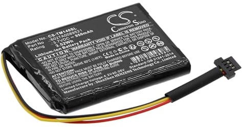 TECHTEK Batterie 950mAh Compatible avec [Tomtom] 1EK0.052.02, 4EK0.001.02, Go 50, Go 500, GO 600, One 140, One 140S, 140S US remplace 6027A0089521, AHA11110005, FMB0932008731, P2, VF65, VF6D, FBA