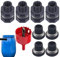 Eastuy mamparo | Pasamuros PVC con Tapones | Accesorio a Prueba Fugas PVC para Uso Multifuncional en acuarios, estanques, bañeras, Tanques, barriles Lluvia