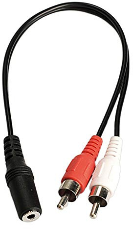ONOGAL Adaptador Cable de Audio 2x RCA Macho a Jack Estereo 3.5 mm Hembra 2377_bis