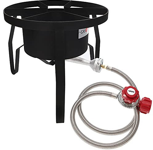 GasOne B-5300-15 Brûleur à gaz propane haute pression pour extérieur Rouge