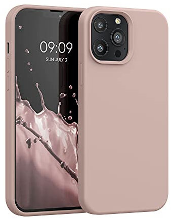 kwmobile Case Compatible with Apple iPhone 13 Pro Max Case - TPU Silicone Phone Cover with Soft Finish - Dusty Pink