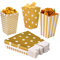 Czemo Caja de Palomitas Carton Caramelo Contenedor Pop Corn Box Palomitas Bolsa para Fiestas, 36pcs (Oro)